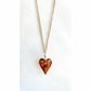 Red crystal heart necklace