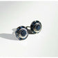 Navy blue crystal stud earrings
