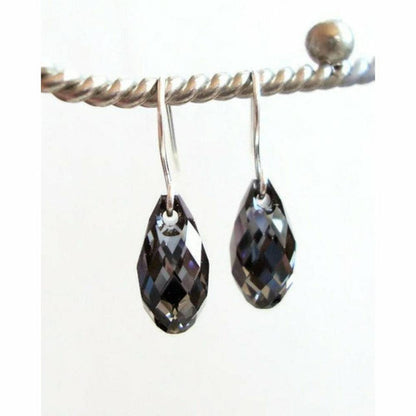 Boucles d'oreilles en cristal de diamant noir 