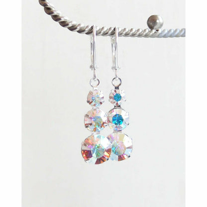 Boucles d'oreilles en cristal AB transparent