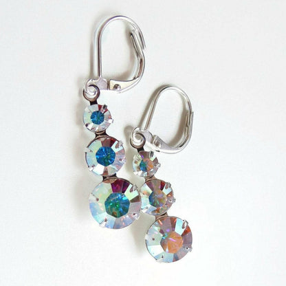 Boucles d'oreilles en cristal AB transparent