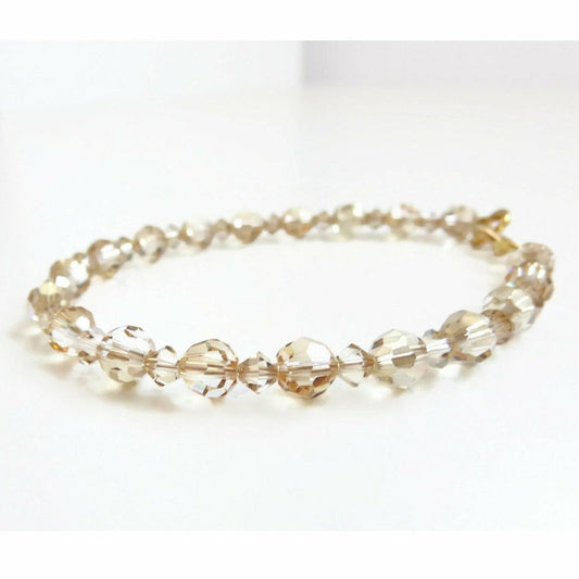 Golden shadow crystal bracelet