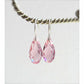 Pink crystal teardrop earrings