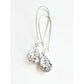 Clear teardrop crystal earrings