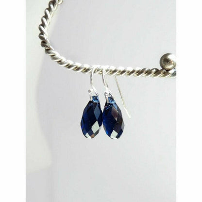 Boucles d'oreilles bleu foncé