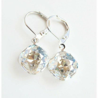 Boucles d'oreilles pendantes en cristal clair de lune