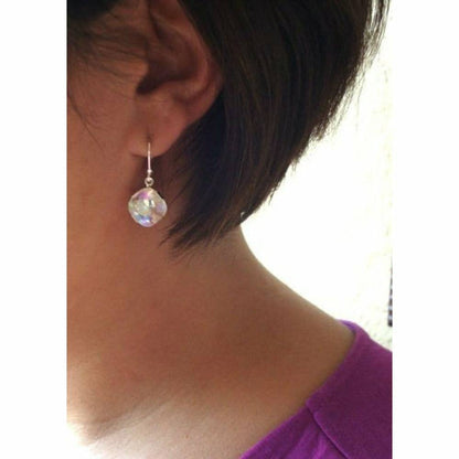 Boucles d'oreilles pendantes en cristal clair de lune