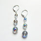 Rainbow iridescent bubble crystal earrings