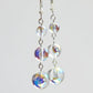 Rainbow iridescent bubble crystal earrings