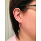 Pink Heart Crystal Earrings
